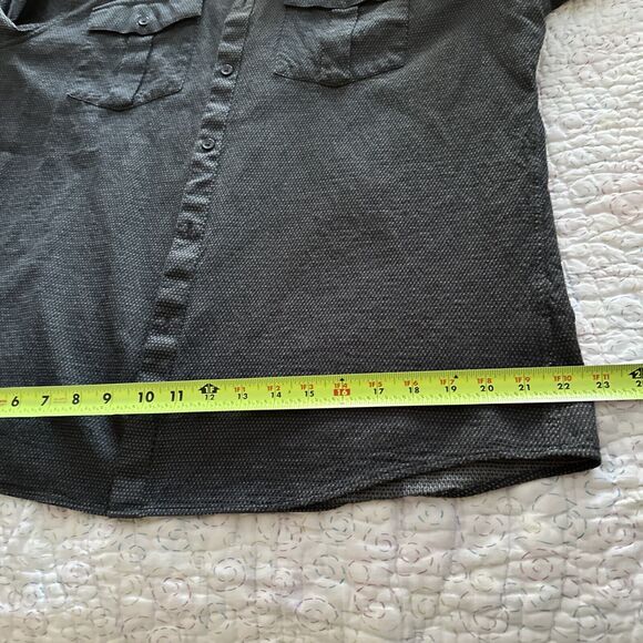 Marc Anthony Luxury Slim Fit Geometric Black White Extra Large Button Up - Picture 9 of 14